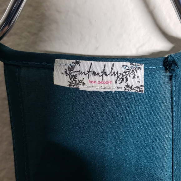 Free People Raven Slip Dress Teal Sz: X-Small - Picture 16 of 16